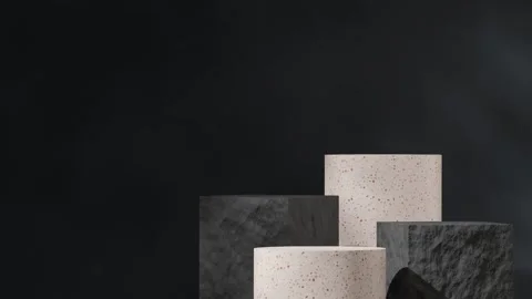 3D render template background of podium mockup with moving shadow Stock Footage 267352699