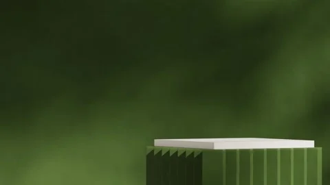 3D render template background of podium mockup with moving shadow Stock Footage 267352905