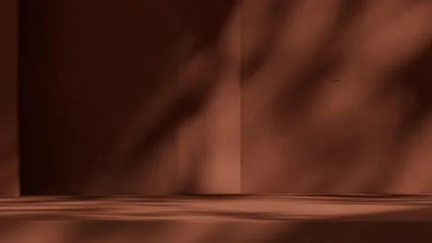 3D render template background of podium mockup with moving shadow Stock Footage 267360613