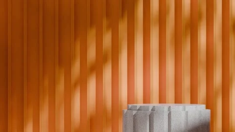 3D render template background of podium mockup with moving shadow Stock Footage 274047518