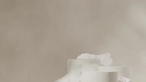 3D render template background of podium mockup with moving shadow Stock Footage 274048005