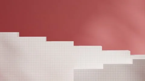 3D render template background of podium mockup with moving shadow Stock Footage 292051376