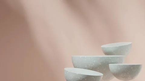 3D render template background of podium mockup with moving shadow Stock Footage 308448716