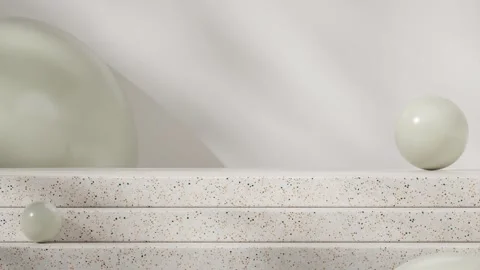 3D render template background of podium mockup with moving shadow Stock Footage 308452123