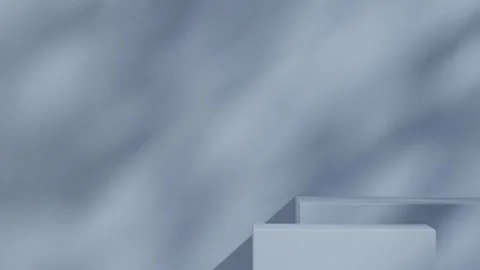 3D render template background of podium mockup with moving shadow Stock Footage 308456017