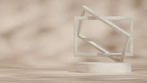 3D render template background of podium mockup with moving shadow Stock Footage 308526693