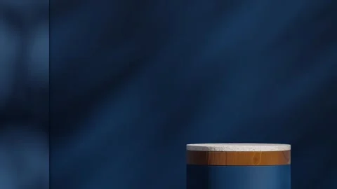 3D render template background of podium mockup with moving shadow Stock Footage 308527371