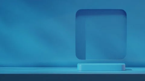 3D render template background of podium mockup with moving shadow Stock Footage 308527870