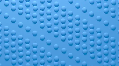 3d render texture of blue drops or balls on a yellow background Stock Illustration