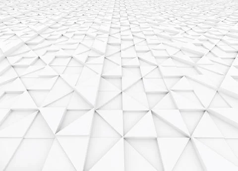 3D render of a textured triangular white surface イラスト素材