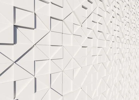 3D render of a textured triangular white surface イラスト素材