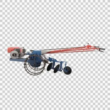 3D render thailand tractor hand control with steel wheels Stock Illustration