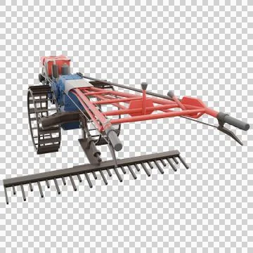 3D render thailand tractor hand control with steel wheels Stock Illustration