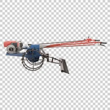 3D render thailand tractor hand control with steel wheels Stock Illustration