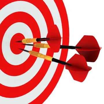 3d render of three darts Stock Illustration