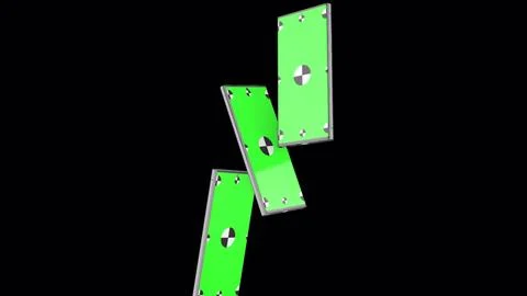 3D render of three smartphone on background with Alpha channel. Rotating in Stock Illustration