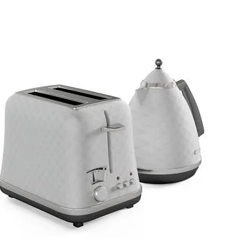 3D Render toaster near water heater kitchen home interior appliance Stock Illustration