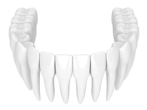 3d render of toothing over white Stock Illustration
