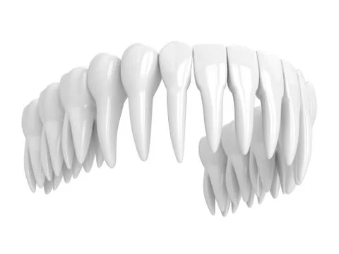 3d render of toothing over white Stock Illustration