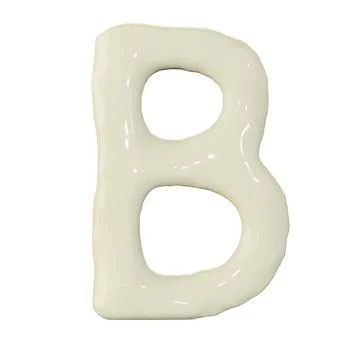 3d render of top view mayonnaise or cream alphabets for food or restaurant .. 스톡 일러스트