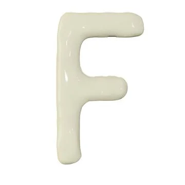 3d render of top view mayonnaise or cream alphabets for food or restaurant .. 스톡 일러스트