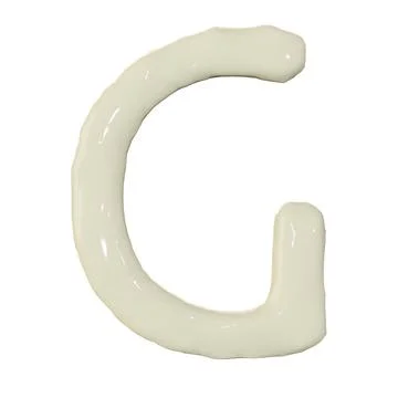 3d render of top view mayonnaise or cream alphabets for food or restaurant .. 스톡 일러스트