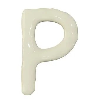 3d render of top view mayonnaise or cream alphabets for food or restaurant .. 스톡 일러스트