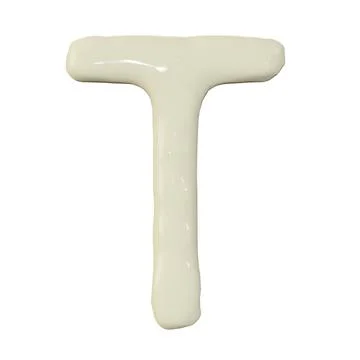 3d render of top view mayonnaise or cream alphabets for food or restaurant .. 스톡 일러스트