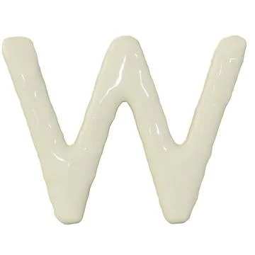 3d render of top view mayonnaise or cream alphabets for food or restaurant .. 스톡 일러스트