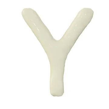 3d render of top view mayonnaise or cream alphabets for food or restaurant .. Stock Illustration