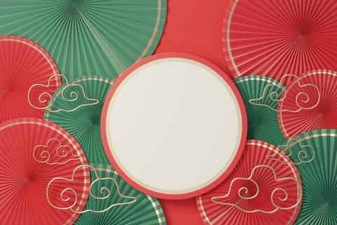 3d render top view of white blank cylinder frame for mock up and display pr.. Stock Illustration