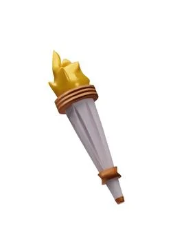 3D render torch symbol 2024 Stock Illustration