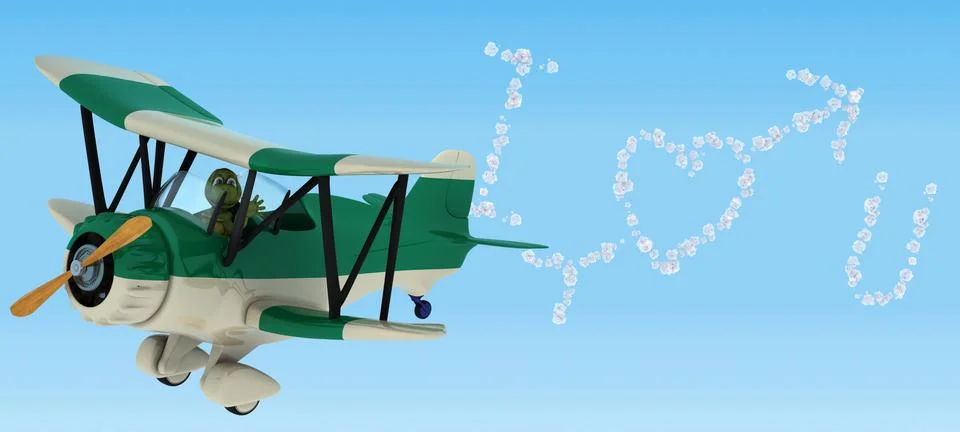 3D render of a tortoise Stock Illustration