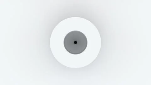 3d render of transformation of a cylinder into a disk. The shape change Stock Illustration