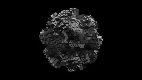 3d render of triangle shapes. Repeatable extrude triangular forms with random Stock Illustration