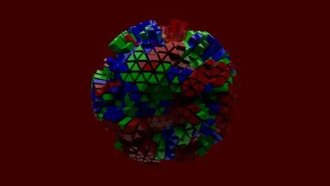 3d render of triangle shapes. Repeatable extrude triangular forms with random Illustrazione stock