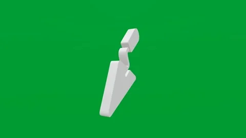 3D render of trowel plasterer icon on chroma key green screen background Stock Footage 335459526