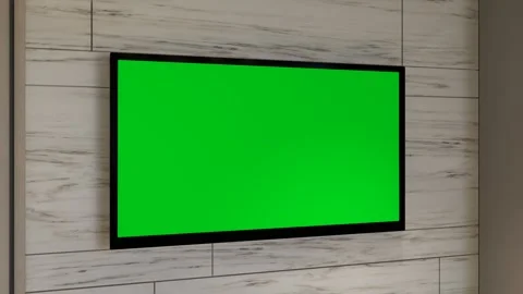 3d render. TV area in the studio apartment in a modern minimalistic style Stock Footage 255663165