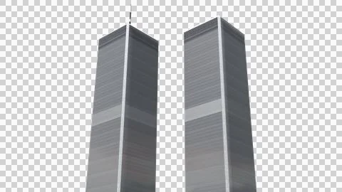 3D render of the Twin Towers architectural model in New York City Stock Illustration