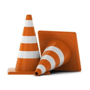 3d render of two cones Stock Illustration