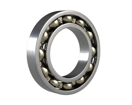 3D render of two connected bearings isolated on white Stock Illustration