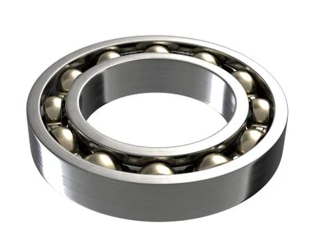 3D render of two connected bearings isolated on white Stock Illustration