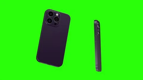 3D render of two smartphone with a green background. Rotating in screen. With a 스톡 일러스트