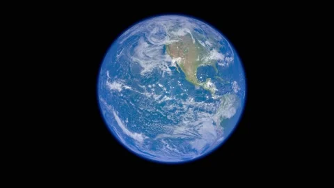 3d Render of Ultra Realistic Earth in Space rotating and drifting away, stars Stock Footage 134534794