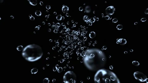 3d render underwater bubbles cloud 4K 3D Green Screen loop Animation backgrounds Stock Footage 141055989