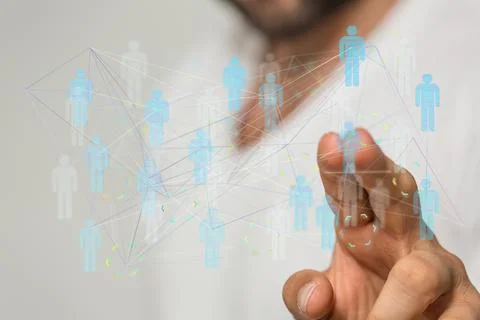 3d render of Unity group and teamwork concept Foto stock