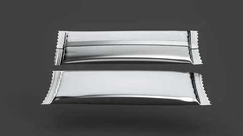 3d render of Universal mockups of blank packaging sticks, Front and back view Stock Photos