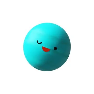 3D render Uranus kids astronomy Stock Illustration