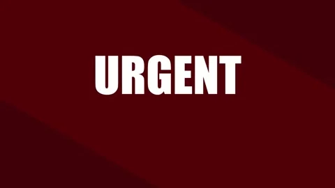 3D render of urgent alert typography creating dramatic emergency background Stock Footage 335265908