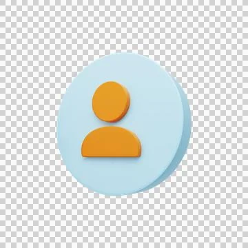 3d render user icon. Stock Illustration